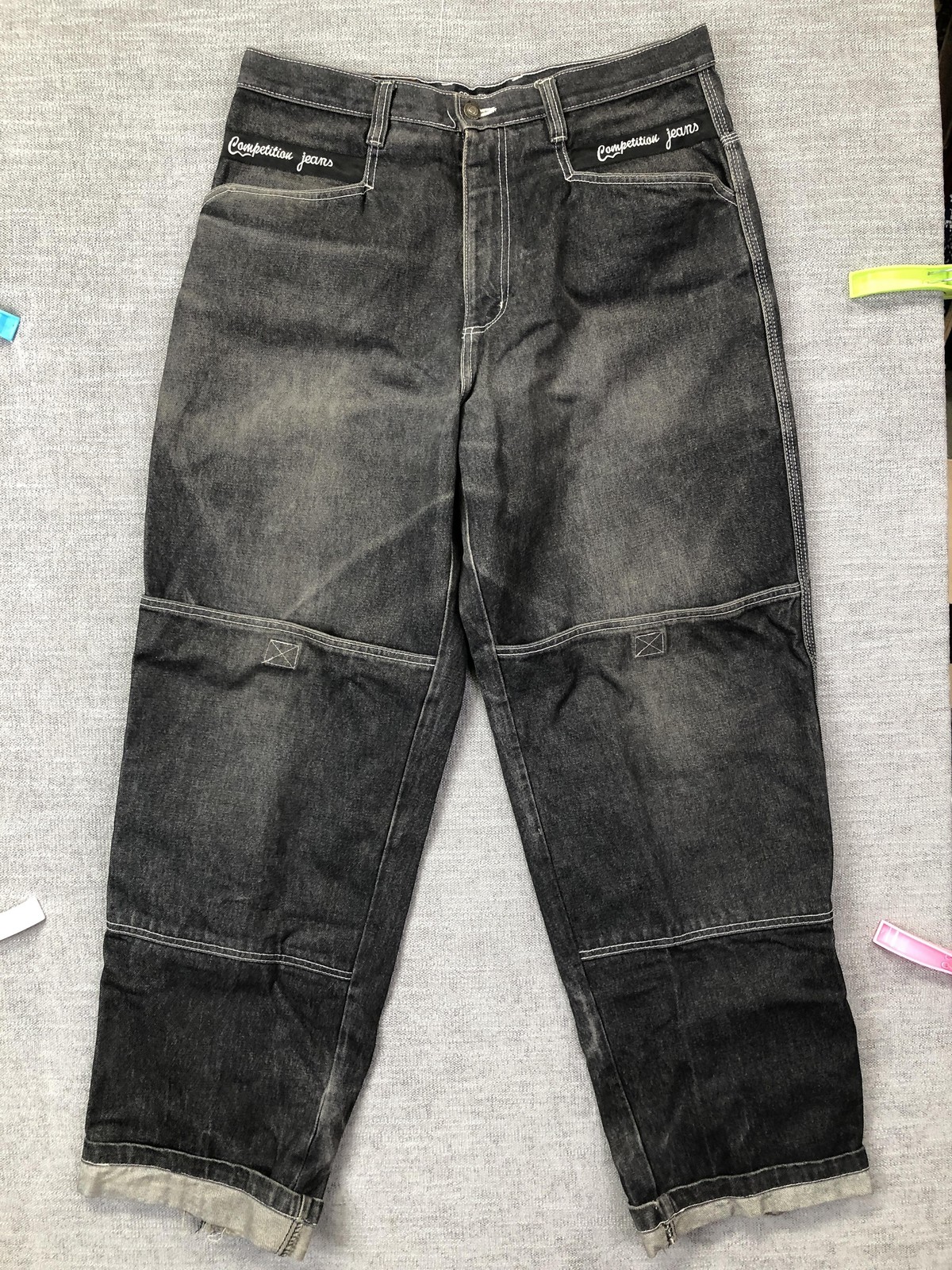 Competition Jeans Mens 36 Gray Relaxed Straight Denim Charcoal Wash Workwear