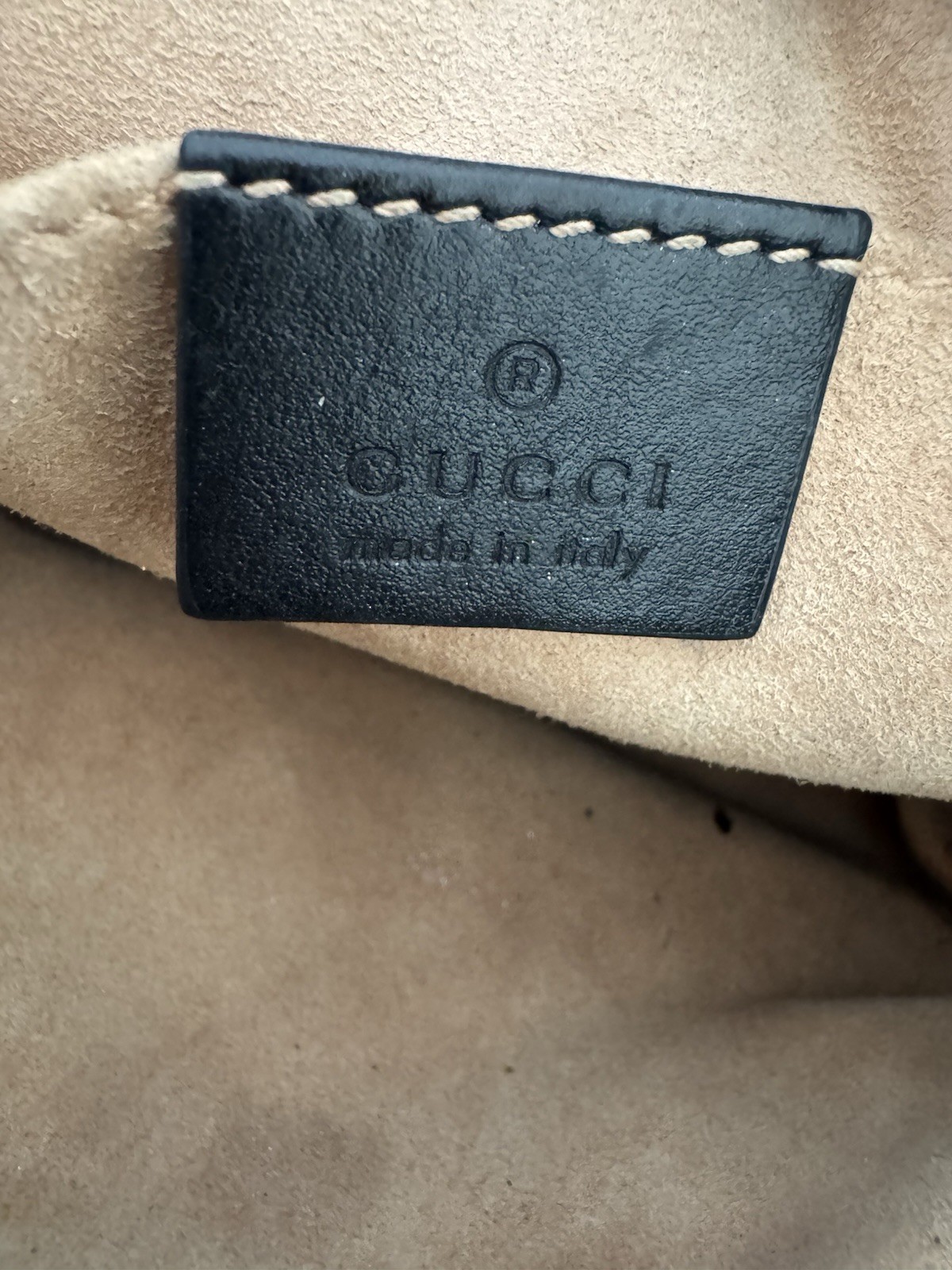 Pre Owned Fair Replacement Bolt Last Photo Gucci GG Marmont Mini Double G Black