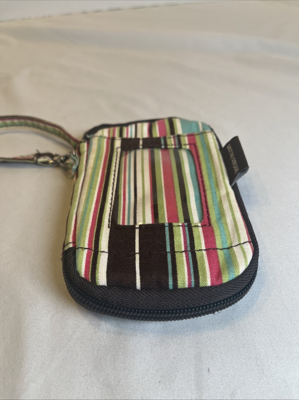 Initials Inc Wristlet Wallet Colorful Stripe ID Holder 5.5 x 3.5 Inches