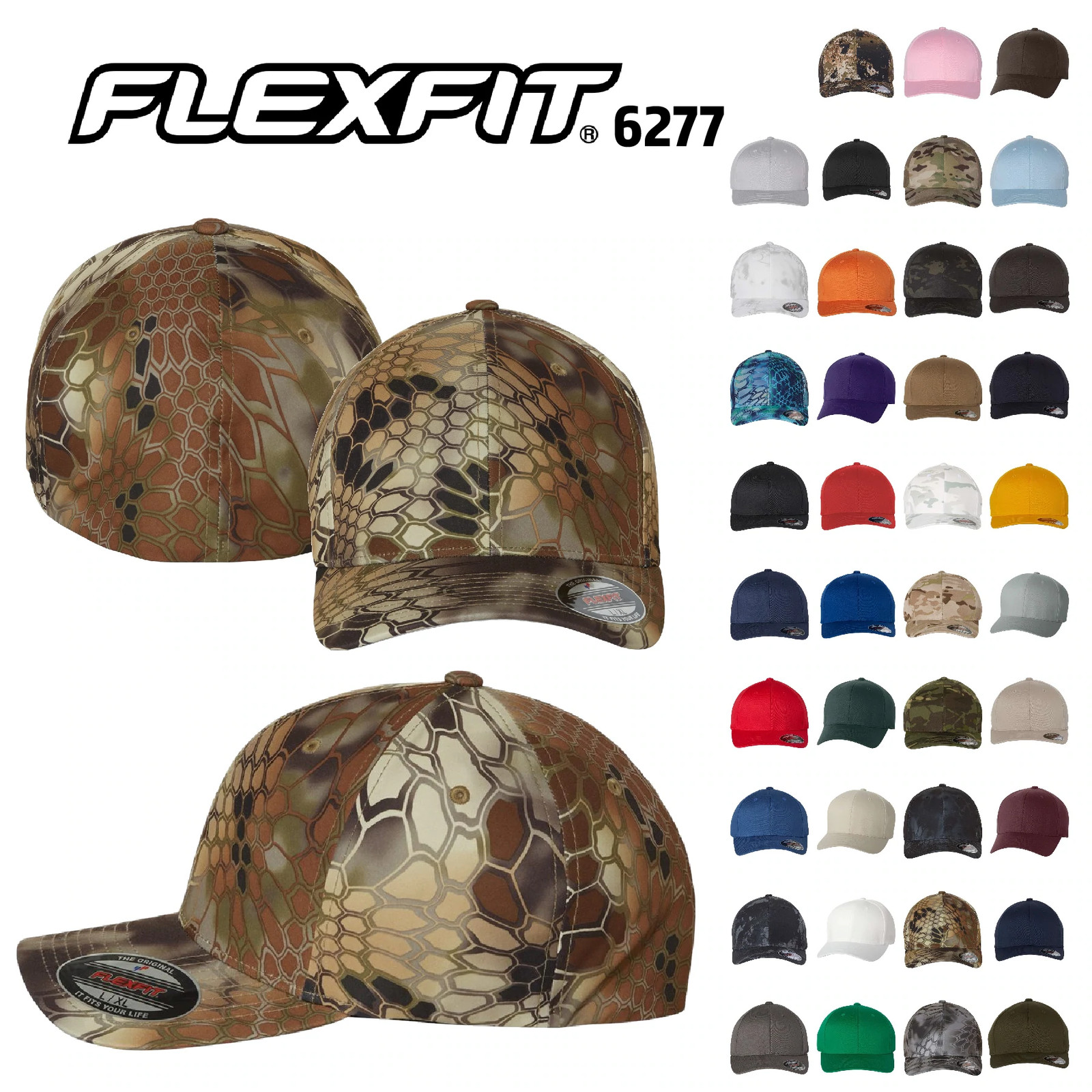 Flexfit 6277 Adult Wooly 6 Panel Cap