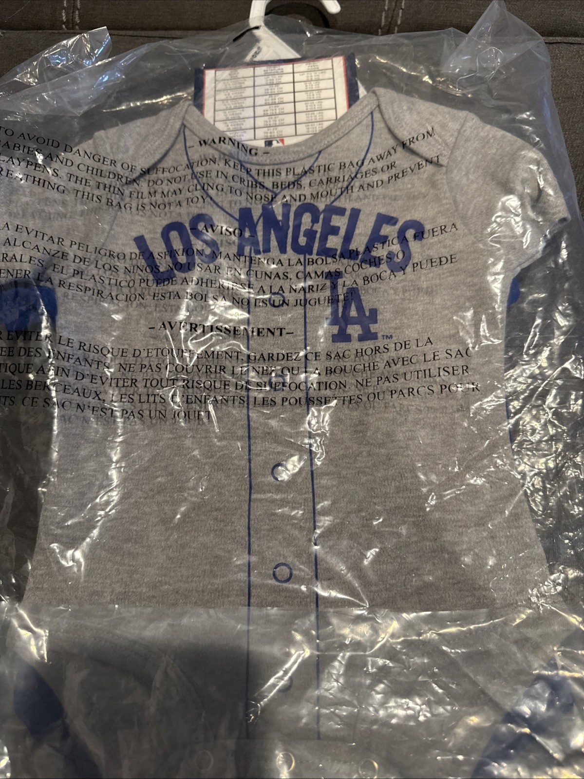 Dodgers 2 Piece Creeper Set 0-3M Baby Toddler