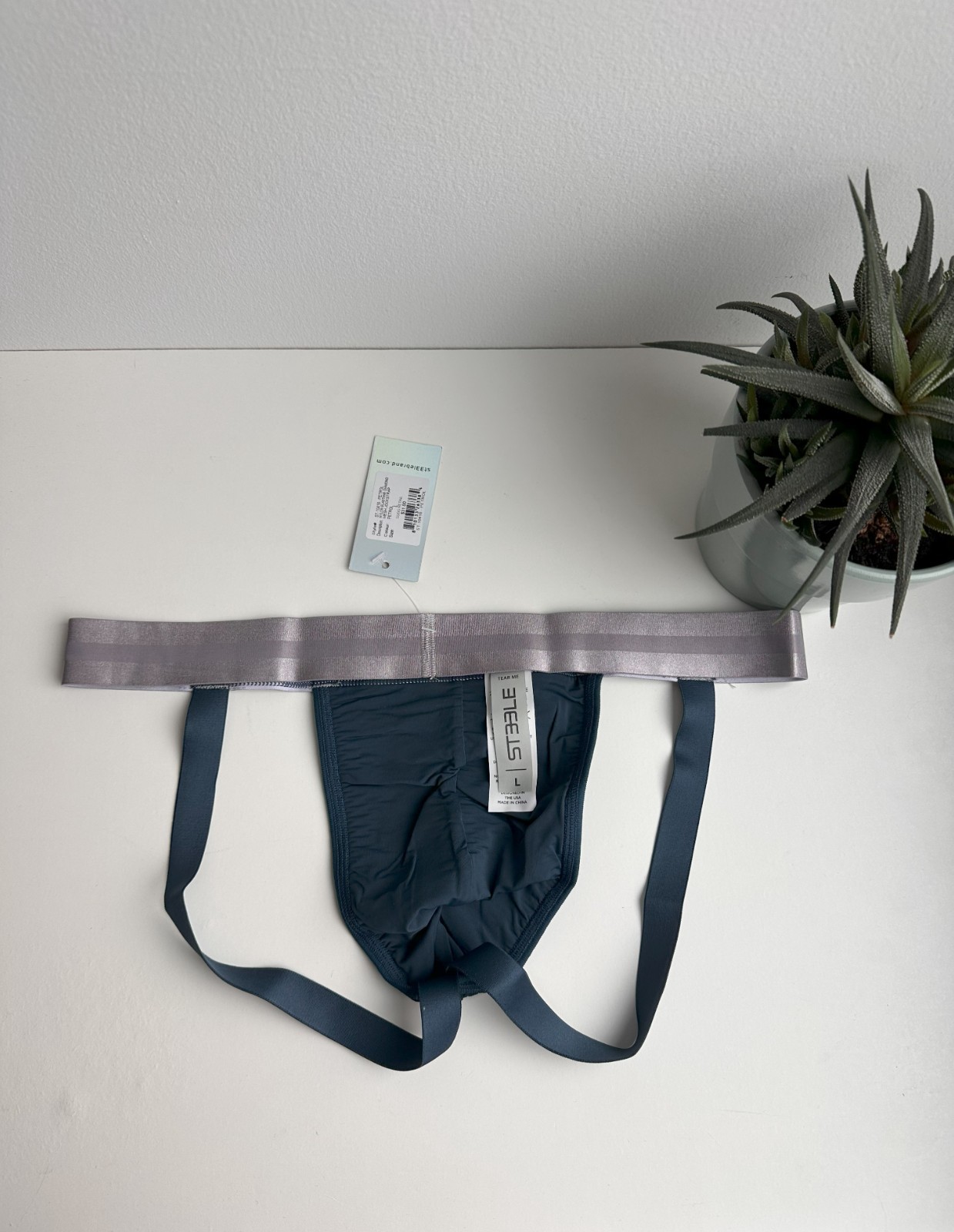 ST33LE – Petrol Nylon Elastane Diamond Mesh Jockstrap (L)