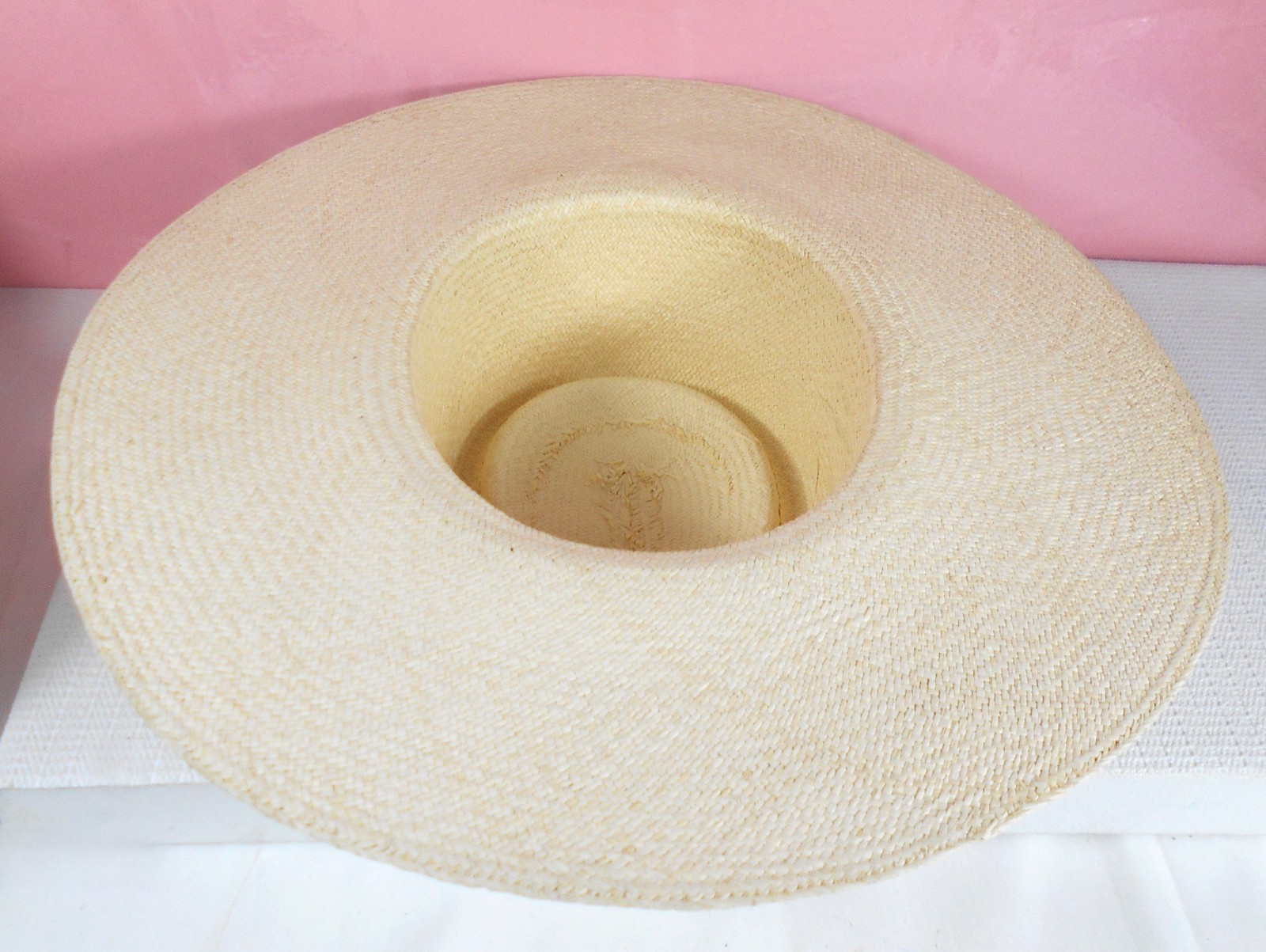 Unisex Hat_Marinera Peruvian-Panama Dance_Size M_Ivory_Toquilla Palm Straw_NEW