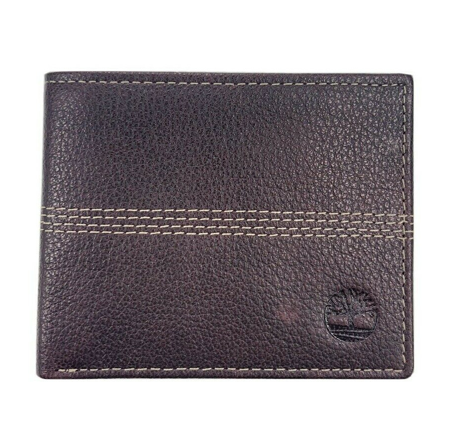 Timberland / BROWN / Premium Genuine Leather Bi Fold w/Gift Box MSRP $55