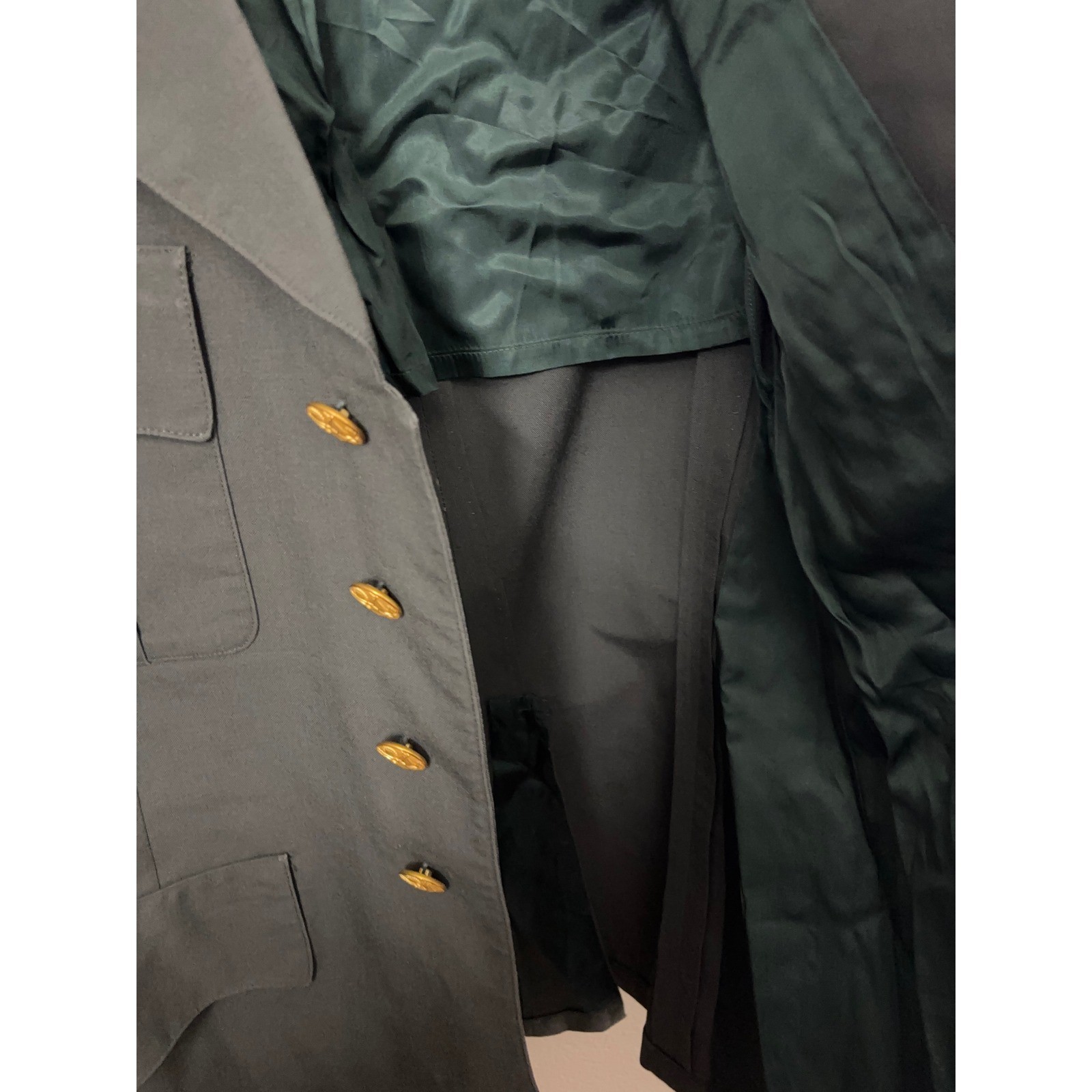 Vintage US Army Dress Green Uniform Jacket 41L 2nd Infantry Division