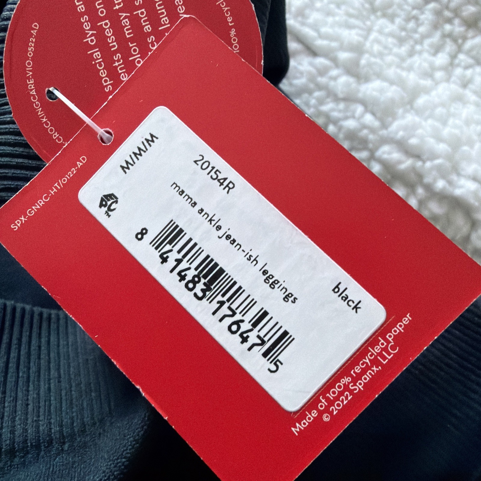NWT SPANX Mama Ankle Jean-Ish Maternity Legging Black Twill Stretch Pant $110 M