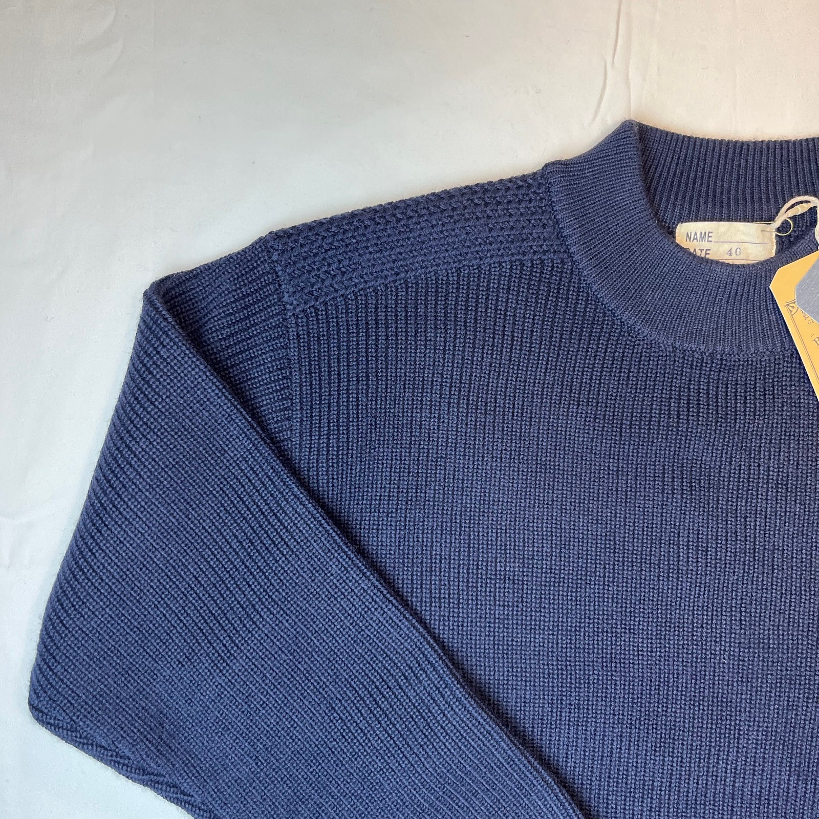 Bronson USN Winter Wool Sweater Pre War Model Knit Sweater Heavy Size 40 – Navy