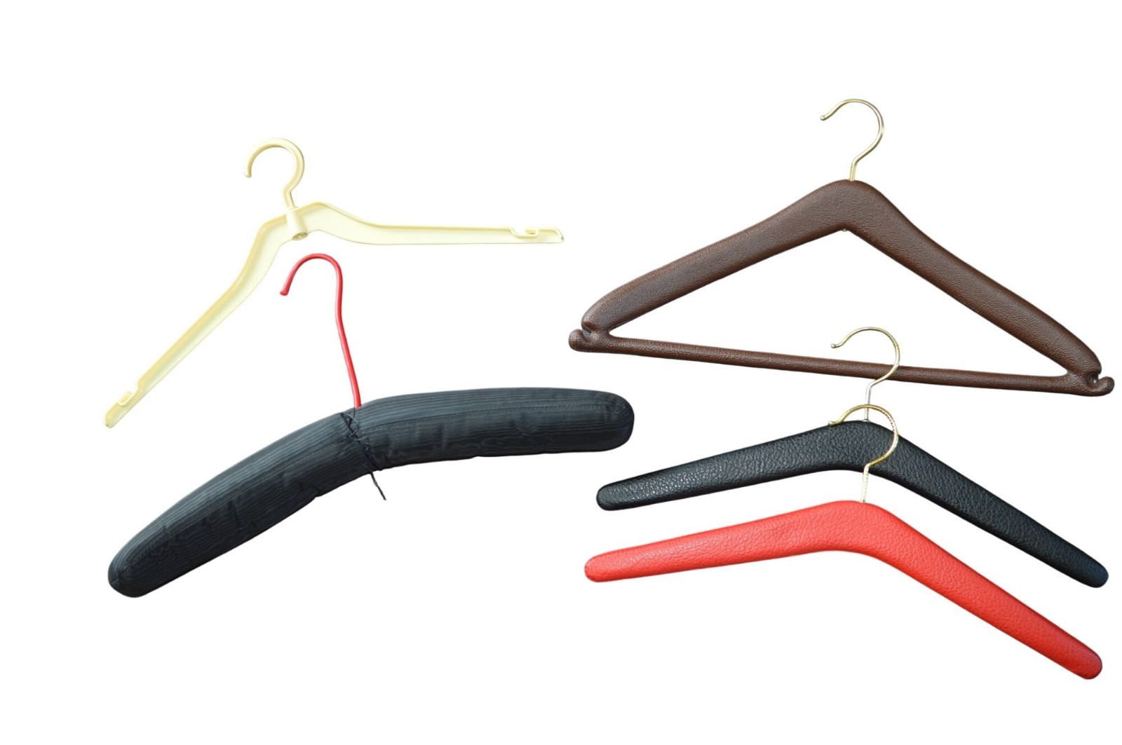 5 Pack Vintage Vinyl Plastic Fabric Hangers Funky Retro Unique Mid Century