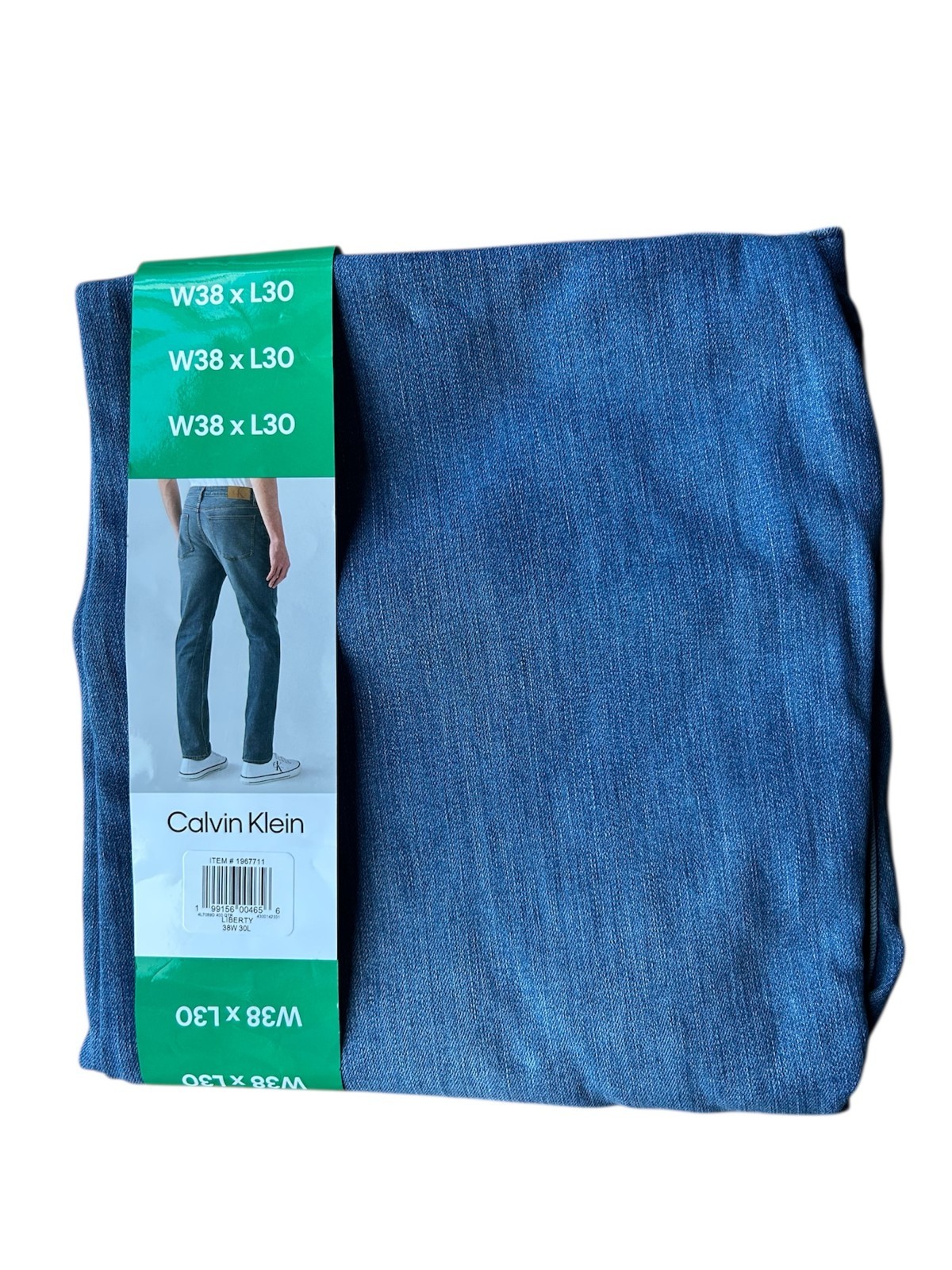 Calvin Klein Men’s Jean Straight Fit Blue Size 38×30