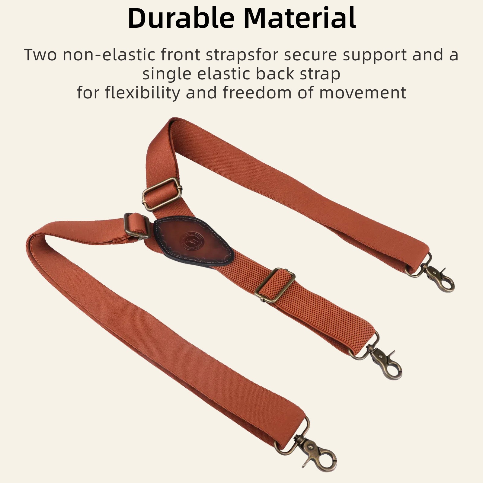 TOURBON Retro Men’s Suspenders Y Back Y-Shaped Hooks Pants Braces Bestman Gift