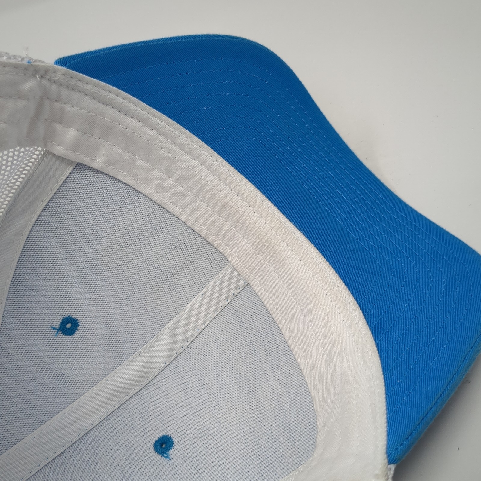 Cowboys Fish Logo Patch Snapback Trucker Hat Blue One Size Mesh Back