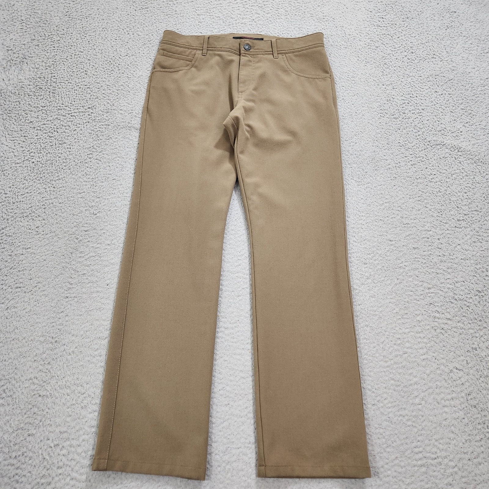 Alberto Pants Mens 30×32 (Fits 31×30) Brown Stone Chino Modern Fit Ceramica