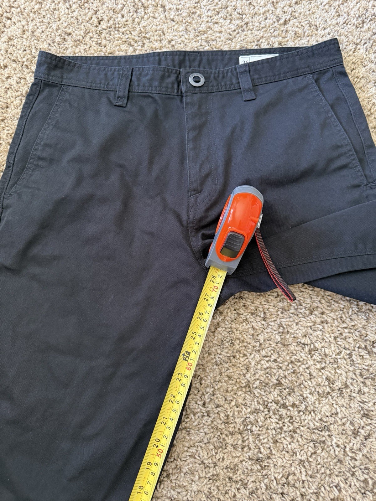 Volcom True To This Pants Regular Fit Black Men’s Size 34×28 Excellent Condition
