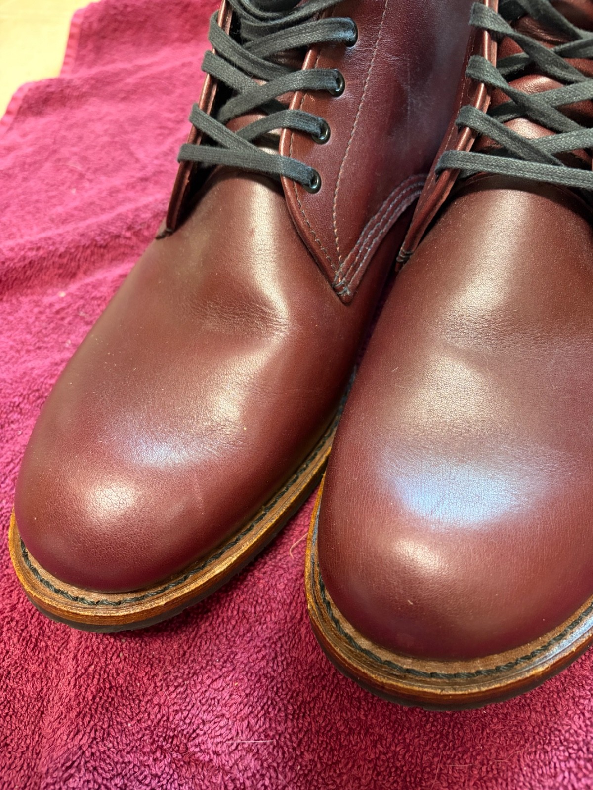 Red Wing Heritage Sheldon 9072 Black Cherry Leather Boots USA Sz 11 D