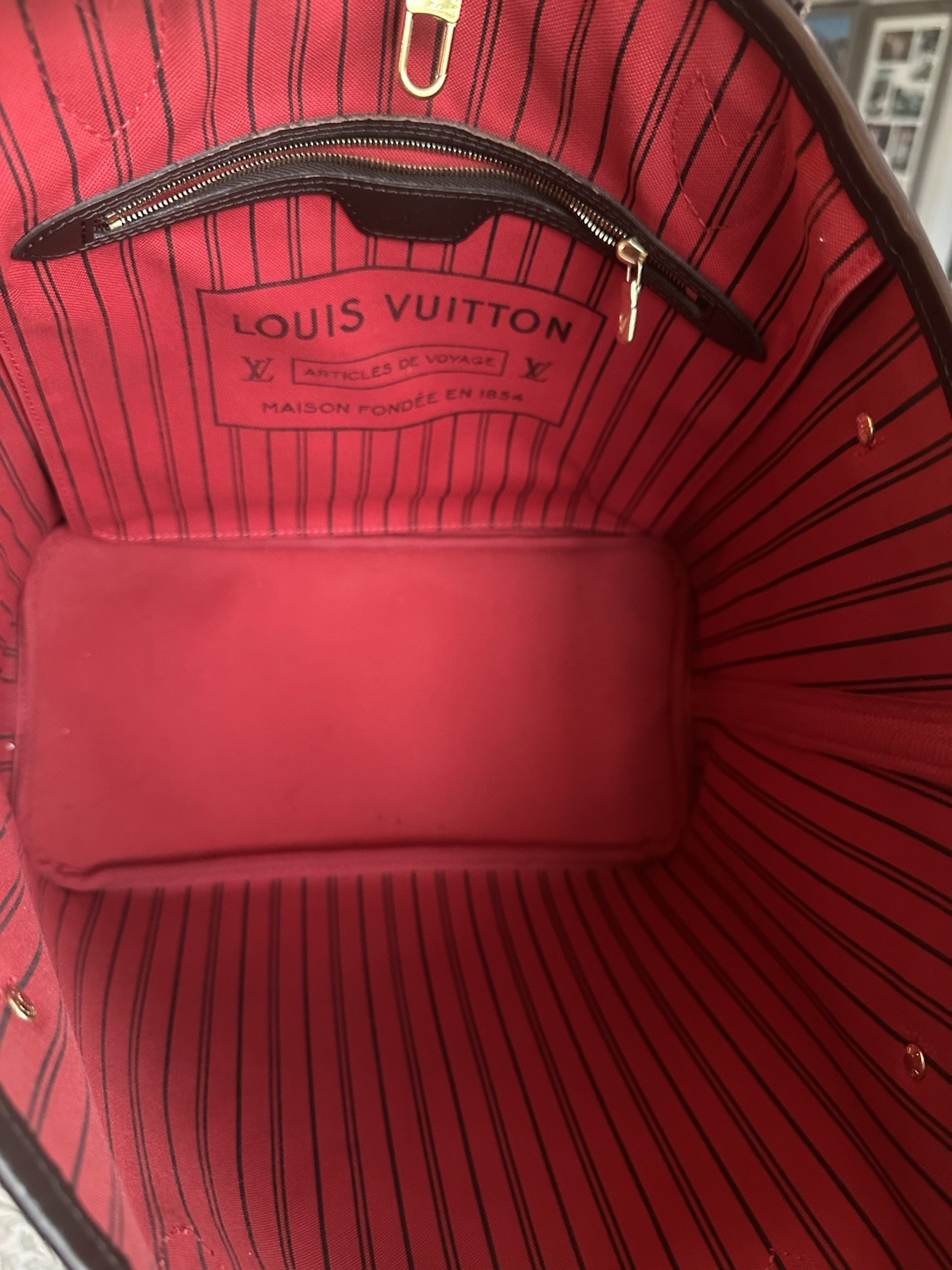 Authentic Louis Vuitton Neverfull Mm Damier Ebene Tote Shoulder Bag Beautiful!