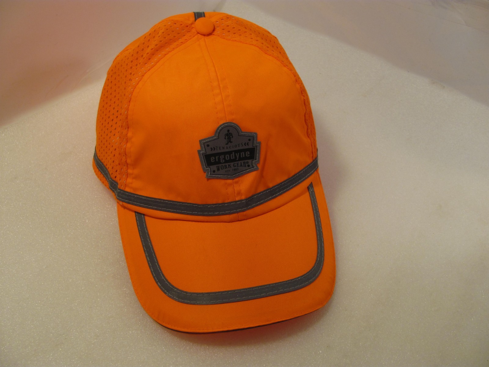 Ergodyne High Visibility Hat Mens Orange Reflective Line Summer Lightweight Cap