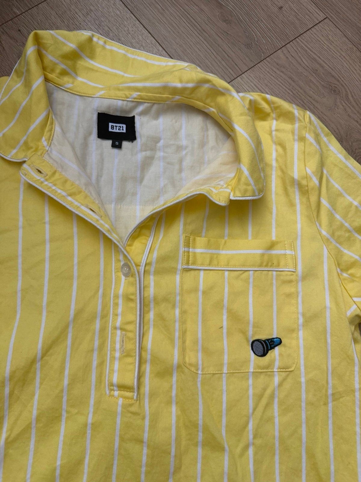 BTS B21 yellow striped nightgown or dress
