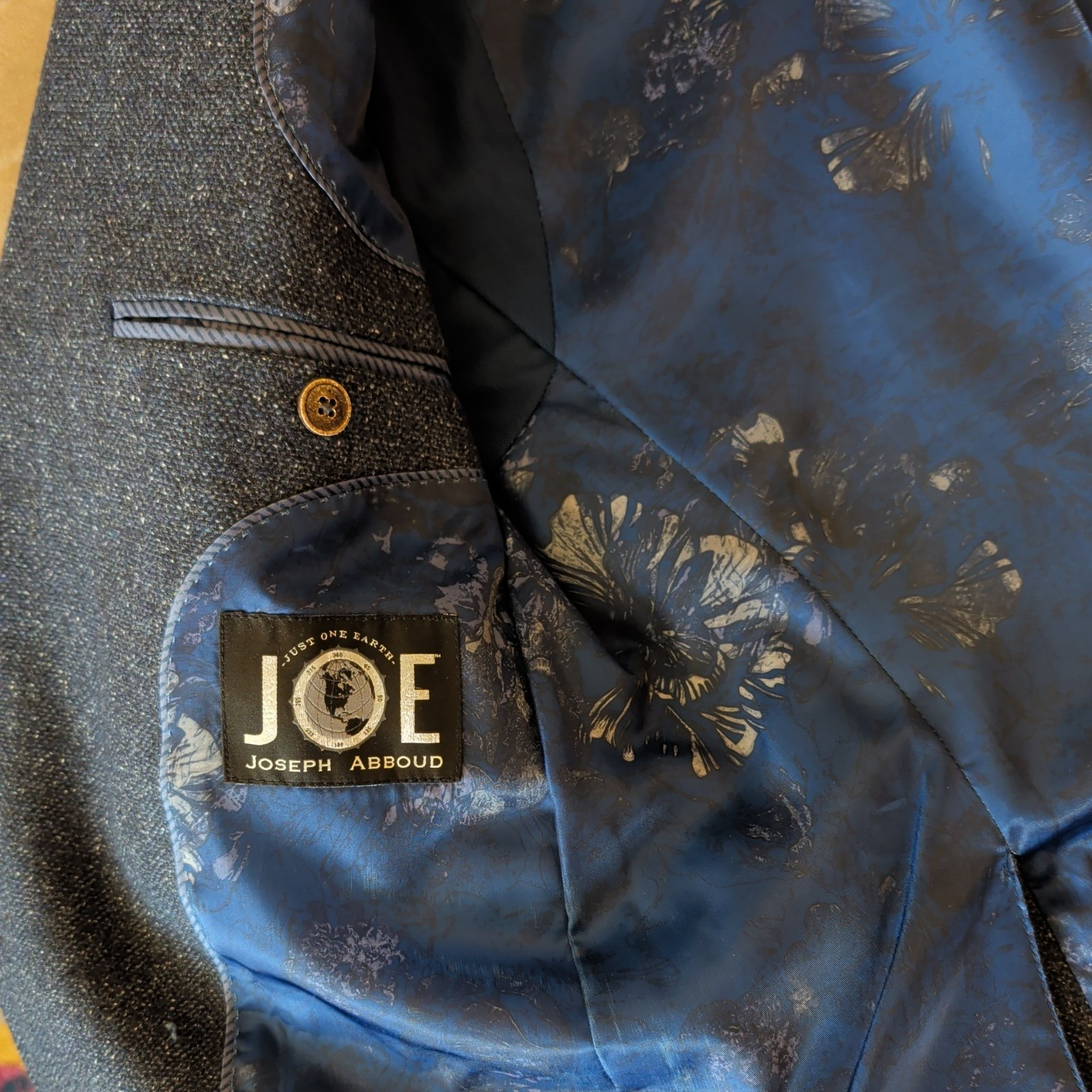 Joseph Abboud Blue Textured Blazer 36S