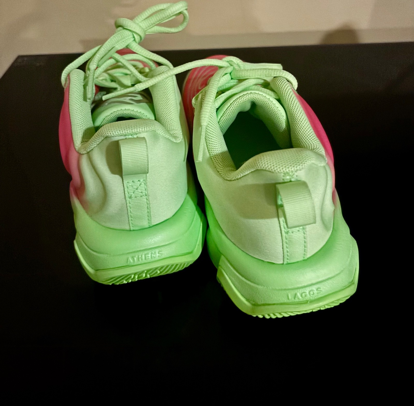 Nike Giannis Immortality 4 Lime Blast/Pink Kids Size 2 (NEW)
