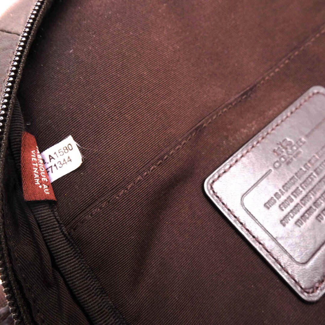 COACH Shoulder Bag for Men Leather Dark Brown F71344 Camden Leather Sling Pack