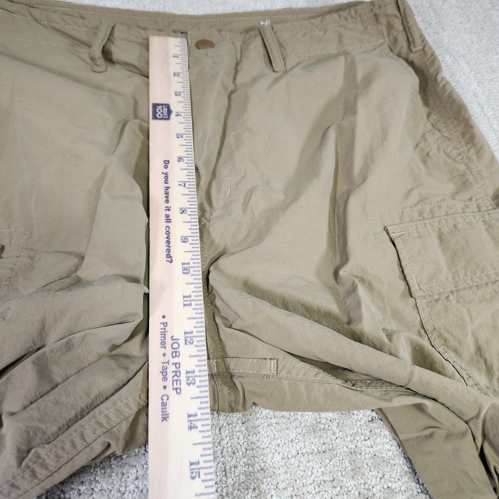 American Eagle Parachute Pants Men Large Brown Baggy Woven Y2K Stretch