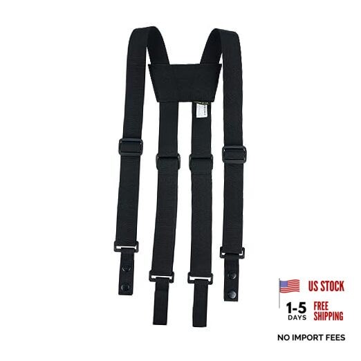 Tactical Suspenders Police Duty Belt Harness for Men,1.5 Inch Adjustable Black