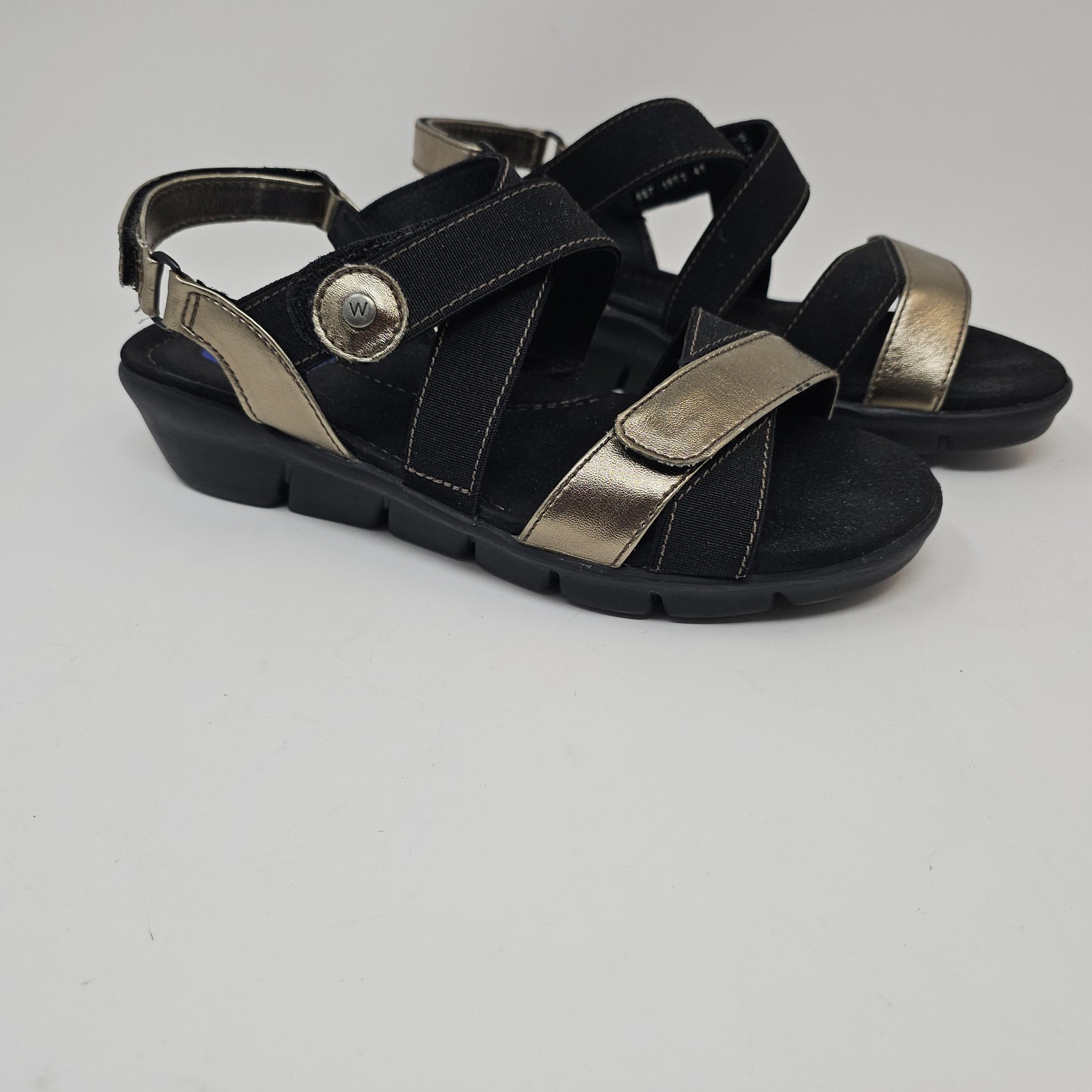 Wolky Sandals Womens Size 10 Black L Strappy Comfort Wedge 657 1902