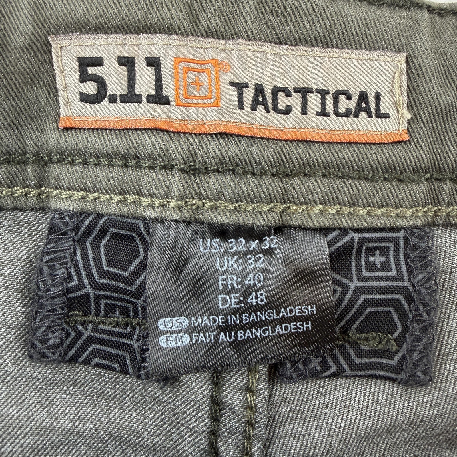 5.11 Tactical Pants Mens 32×32 Green Slim Fit Stretch Denim Casual Workwear