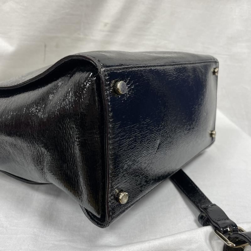 Kate Spade 2way Hand Shoulder Bag Enamel Patent Studs Ladies ISItems USED Second