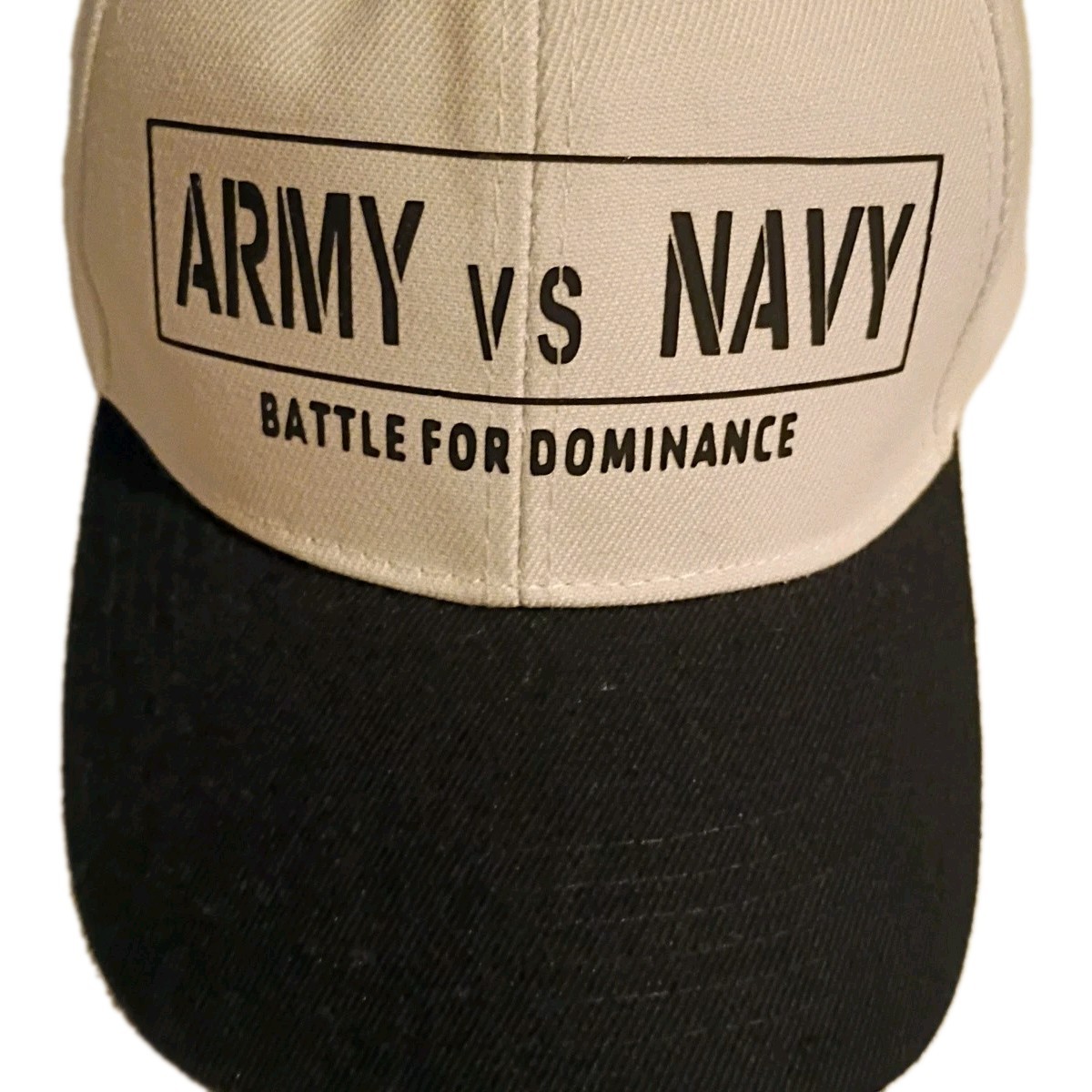 Army vs Navy Hat White Black Adjustable Cap Battle For Dominance