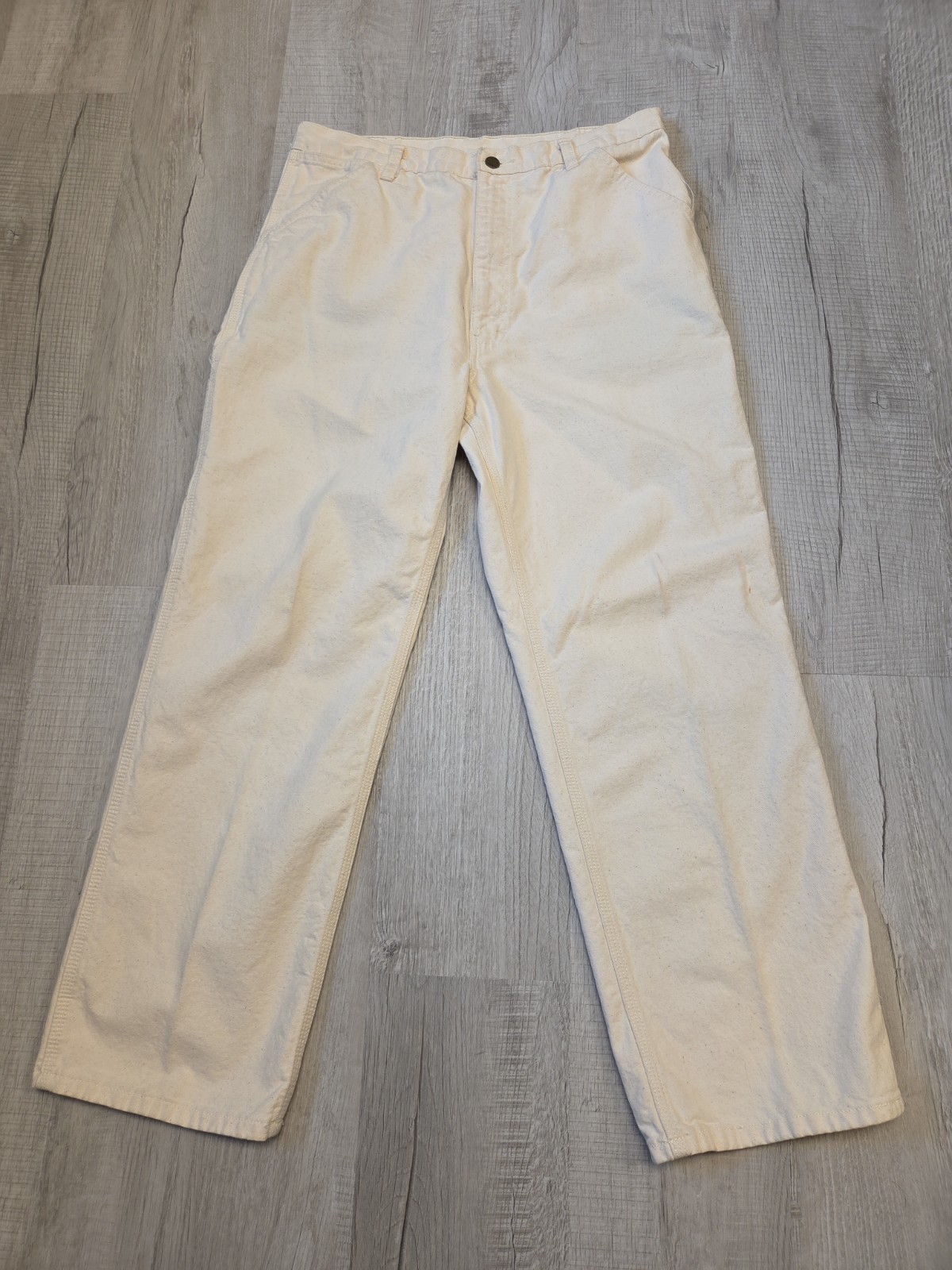 VTG Sears Roebucks Pants Men’s 34×30 Ivory Carpenter Painters Work Loop Utility