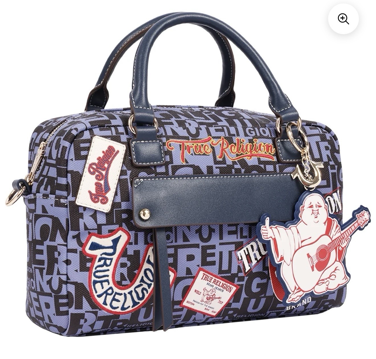 Women’s True Religion Multi Patch Logo Satchel And Crossbody Handbag NWT