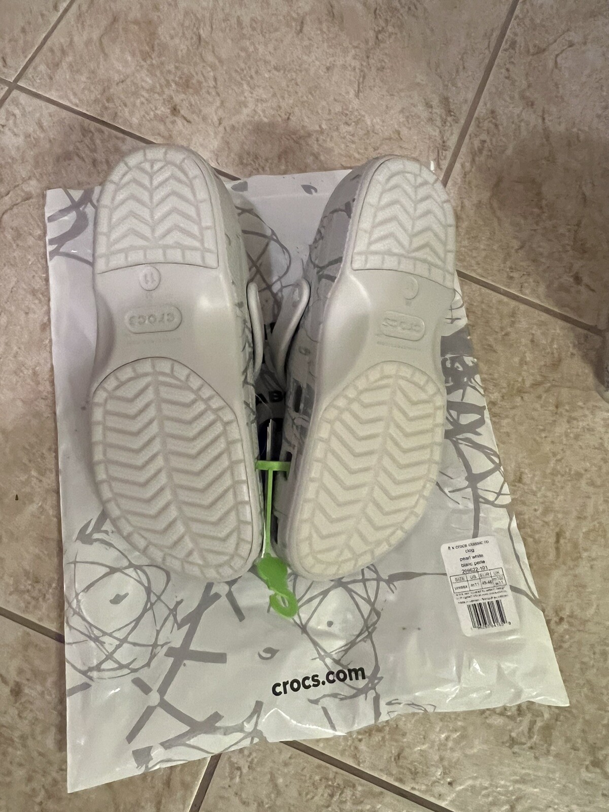 Futura Laboratories x Crocs Classic Clog – Pearl White Size 11 Limited In Hand
