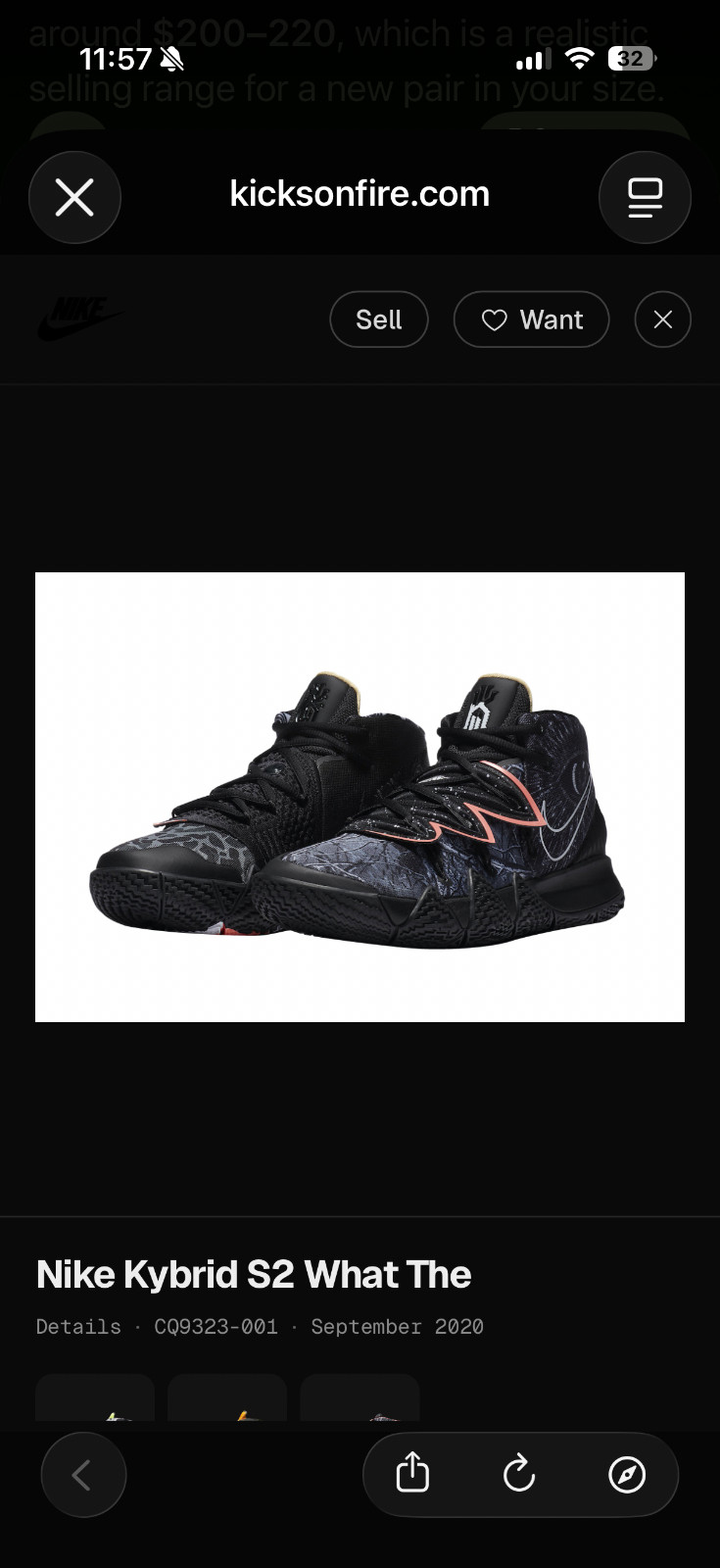 Size 11.5- Nike Kybrid S2 What The