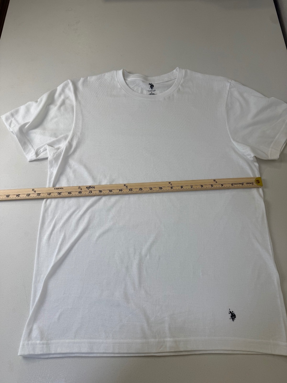 U.S. Polo Assn. White Classic Crew Neck T-Shirt with Polo Player Logo