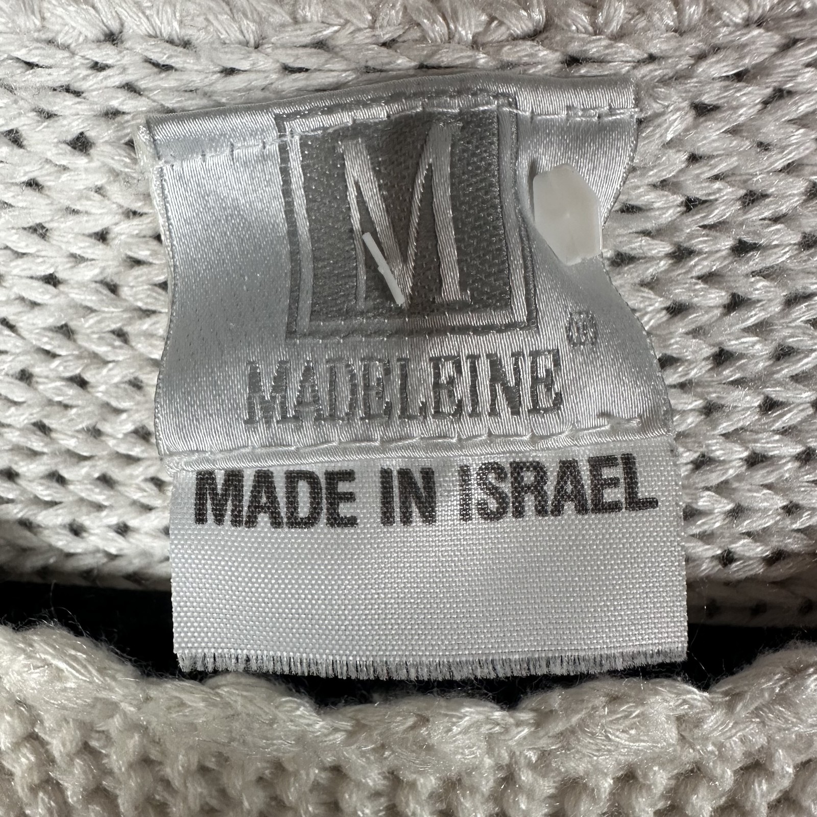 Vintage Madeleine Sweater Womens Medium Metallic Beaded Pullover 80s Israel