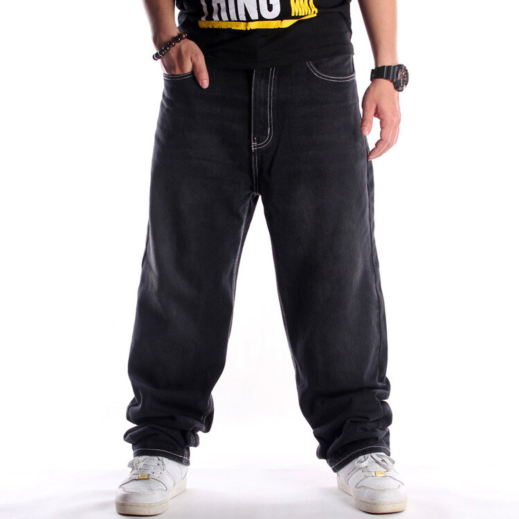 Men’s Washed Jeans Hip hop Pants Baggy Trousers Oversized 34 36 38 40 42 44 46