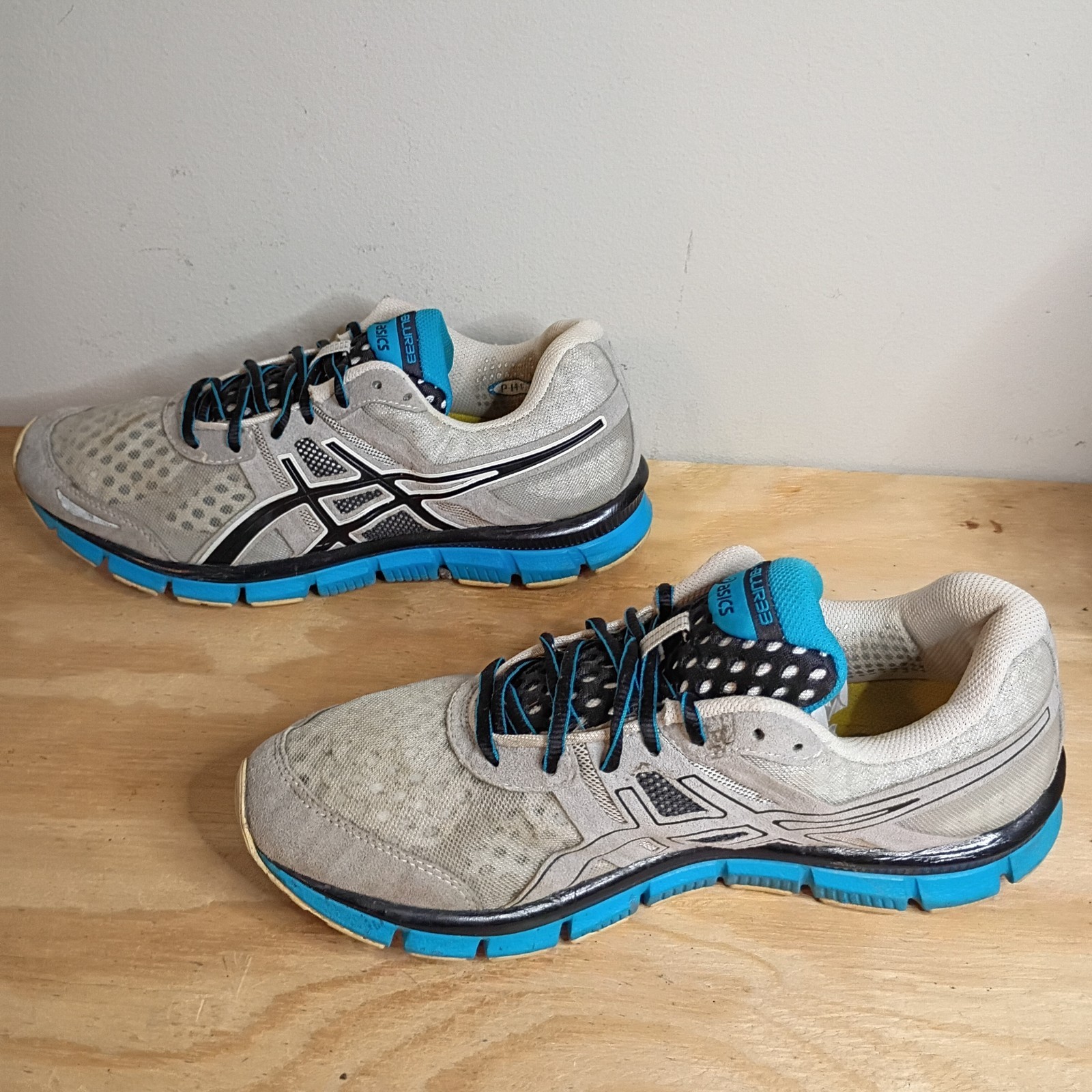 ASICS GEL-BLUR33 T1H3N Running Shoes Men’s US 9.5 EUR 43.5 27.5 CM Gray Blue