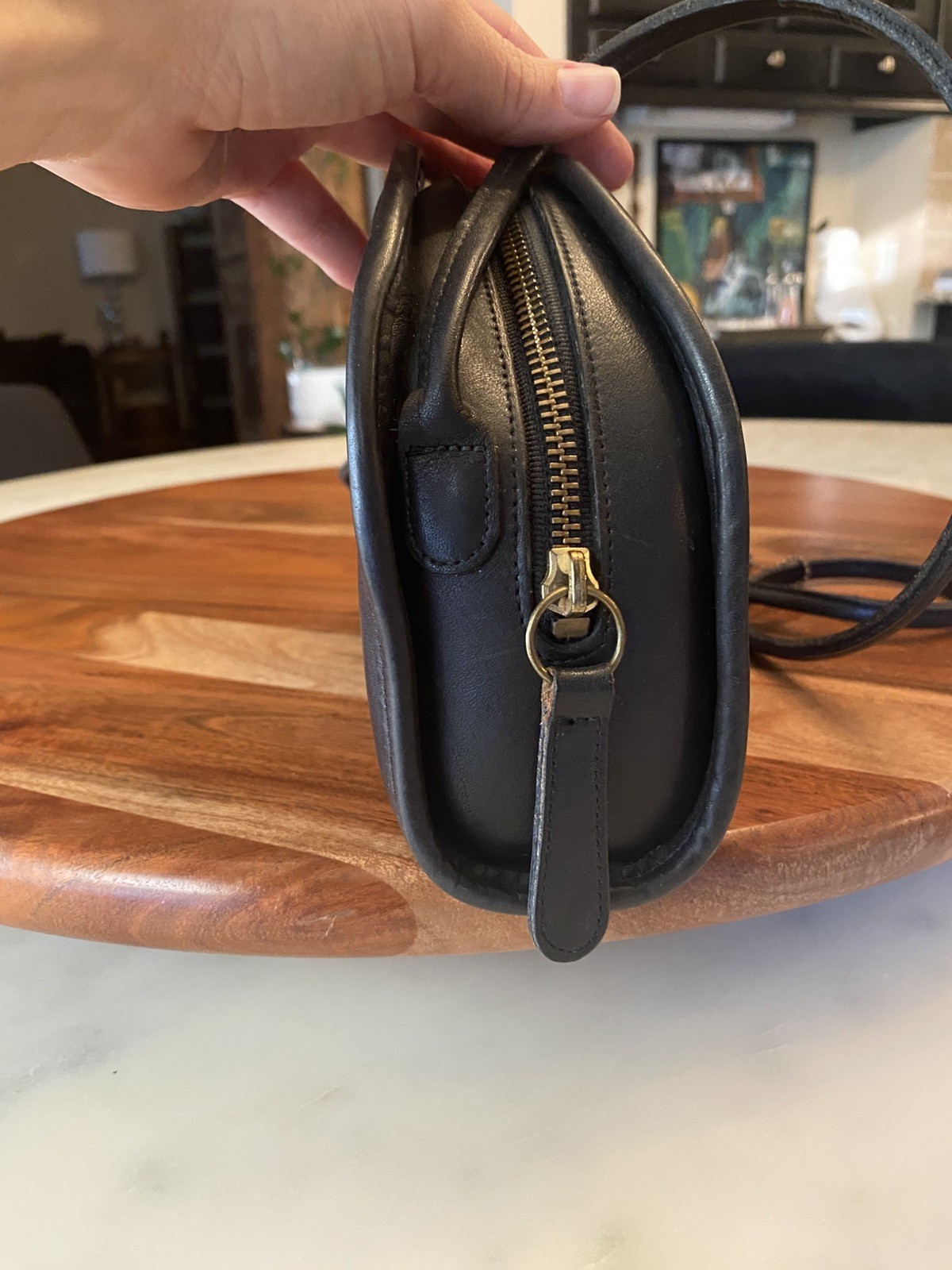 Vintage Coach Kimball Black 9911 Shoulder Crossbody Taco Moon Half Circle