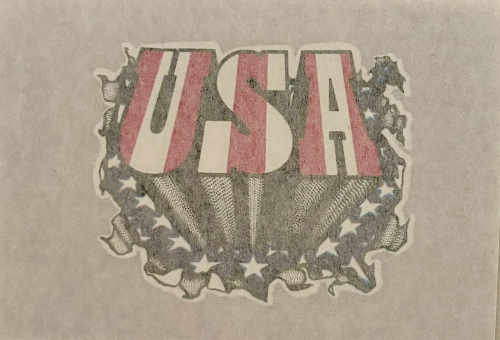 Original Vintage 1974 Psychedelic USA Mini Pocket Size Iron On Transfer