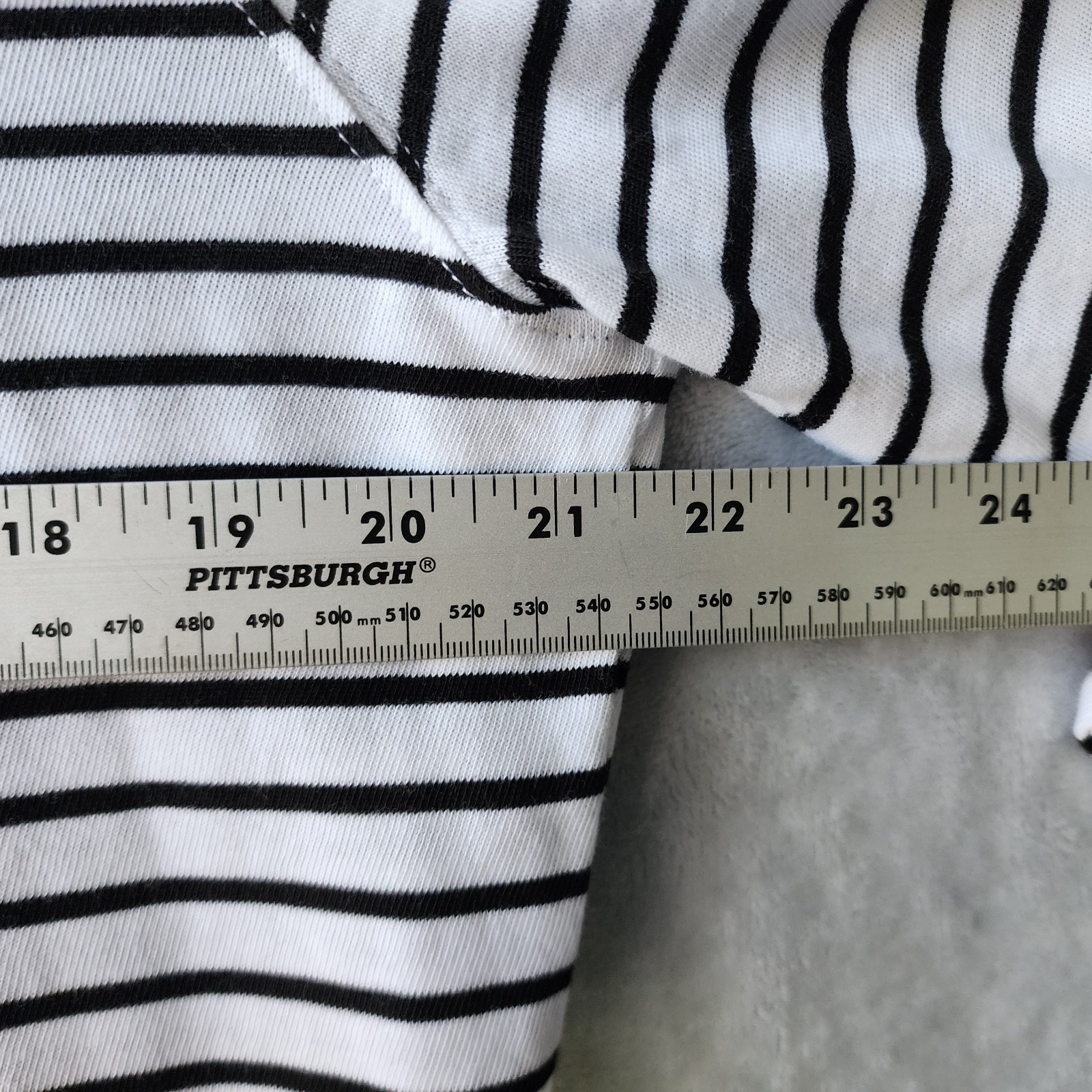 Madewell Top Womens Size Small Relaxed Raglan Cotton Jersey Black Striped NWT