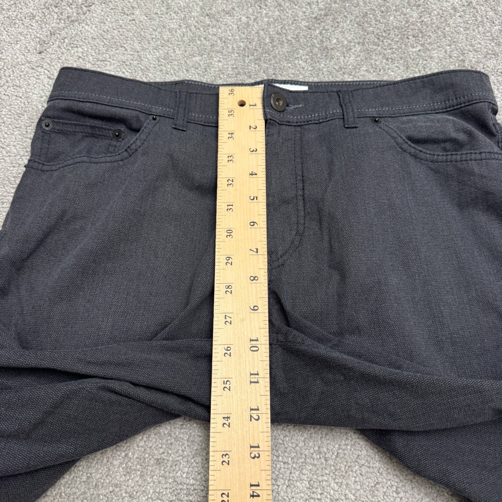 Brax Feel Good Style Cooper FA Woo Look Pants Mens 35×34 Dark Gray Straight Leg