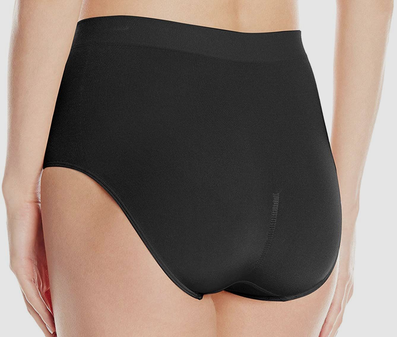 $17 Wacoal Women’s Black Stretch B Smooth High-Waisted Brief Panties Size M/6