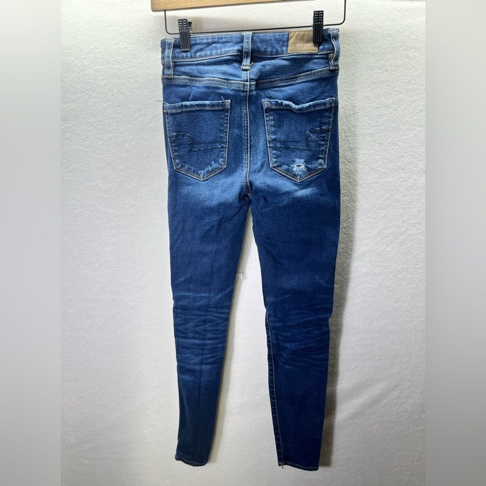 American Eagle Super Hi-Rise Jegging Jeans Womens 00 Super Stretch Denim 2199
