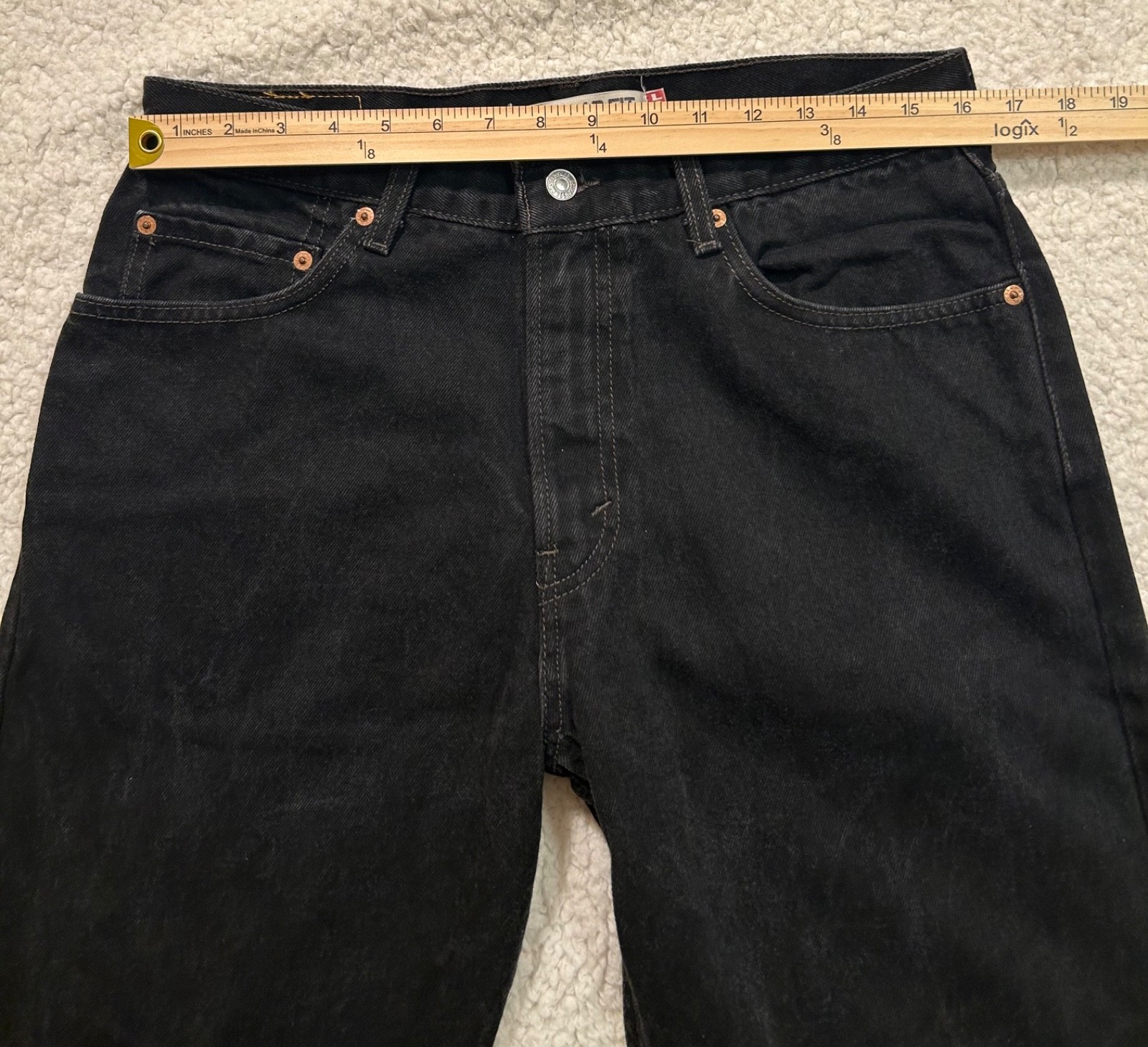 Levi’s 505 Regular Fit Mens Jeans Black Size 34×32 100% Cotton READ FIRST
