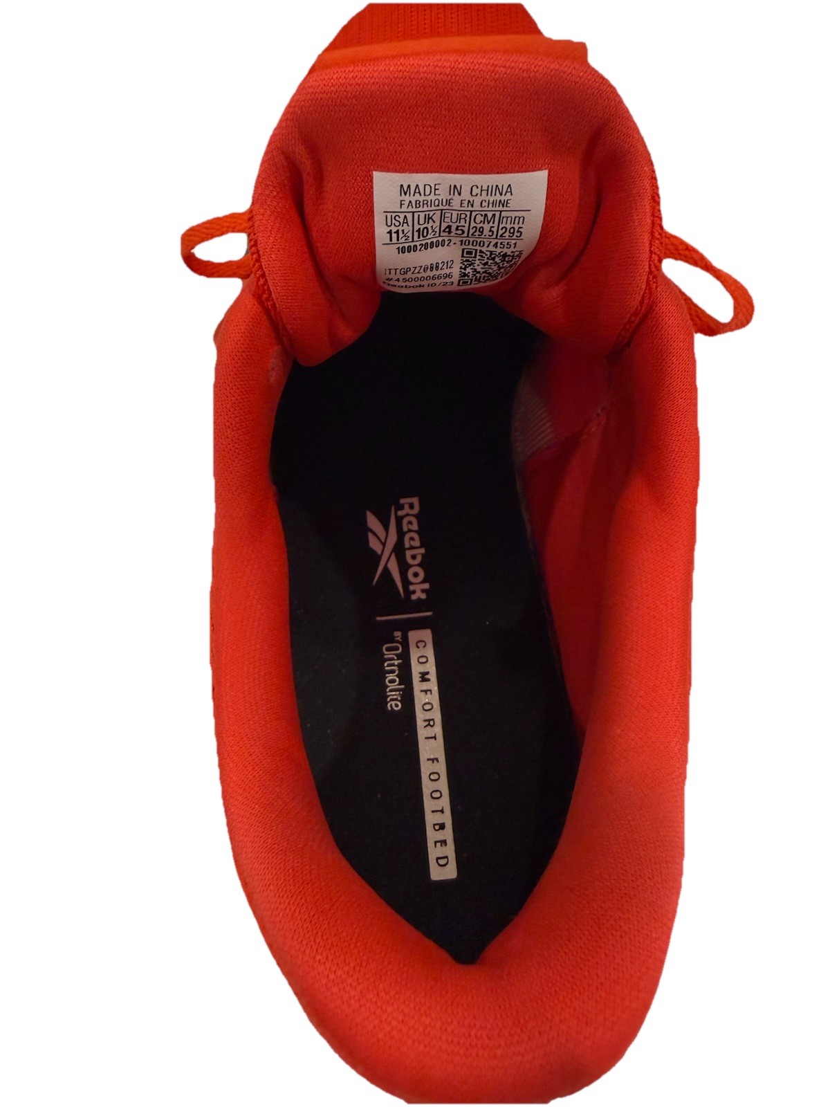 Reebok Energen Lux Men’s Size 11.5 Running Shoes Red Black White Ortholite EUC