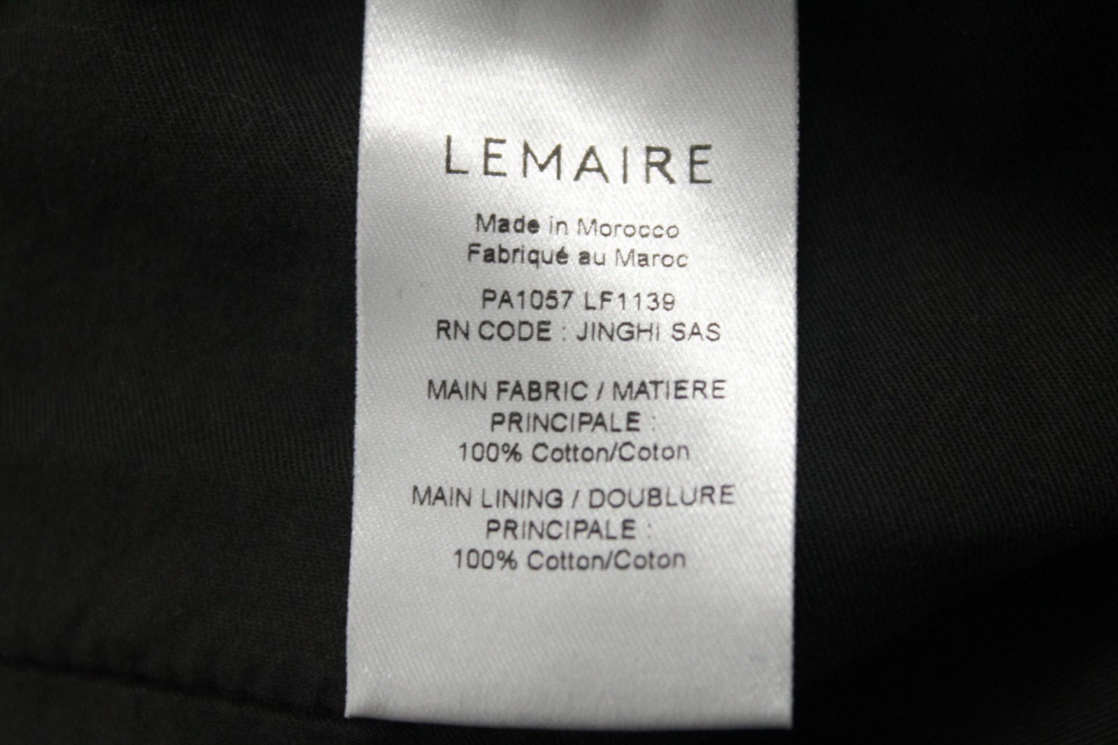 LEMAIRE $575 Midnight Green-Gray Cotton Woven Straight Leg Pants 36 NEW