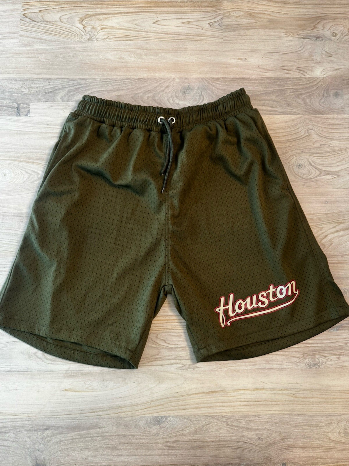 Green Houston Astros Mesh Shorts 90s Logo MLB Genuine Merchandise