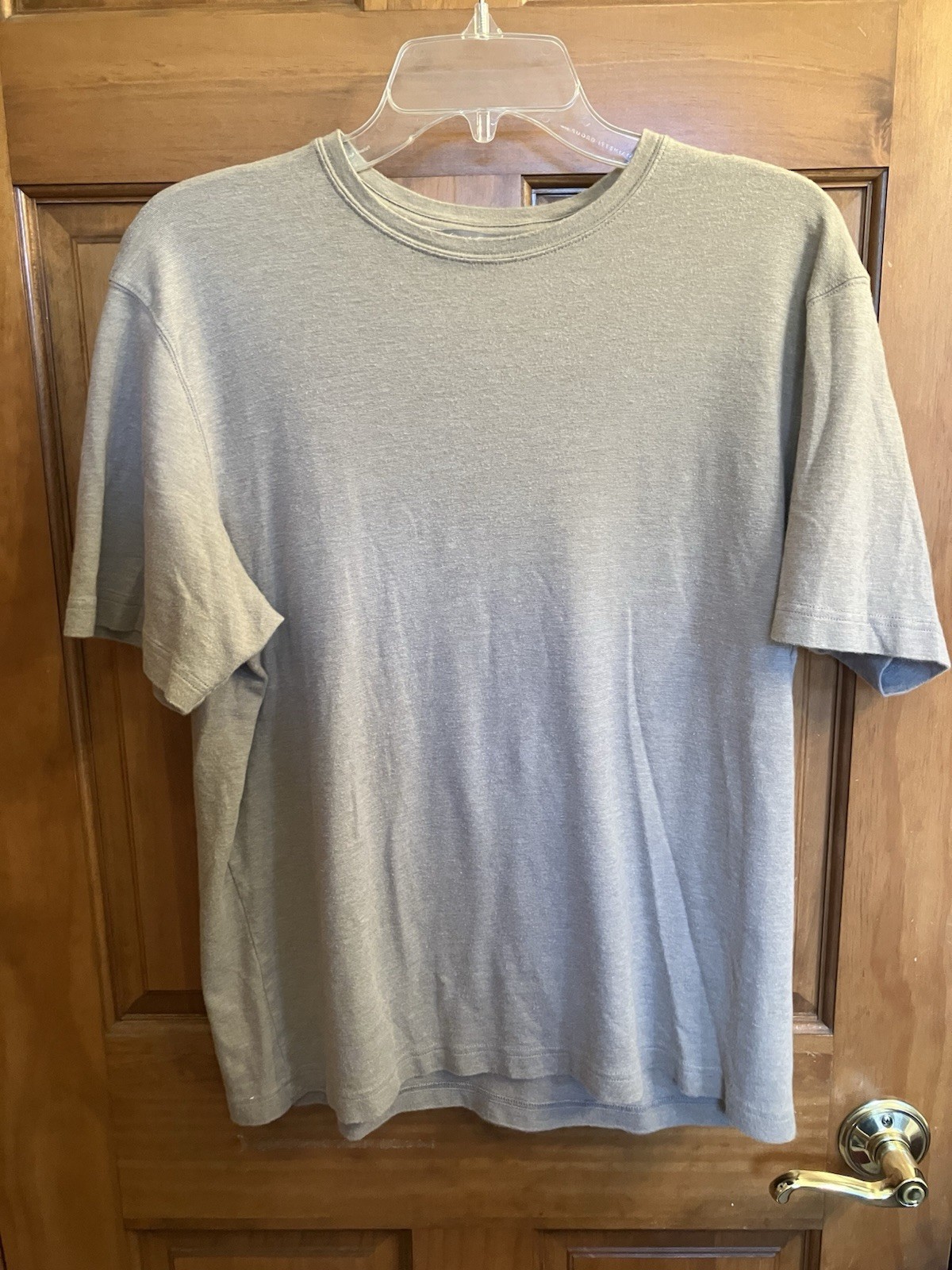 Daniel Cremieux Signature Collection Gray Tee Men’s L Pima Cotton Knit Crew Neck