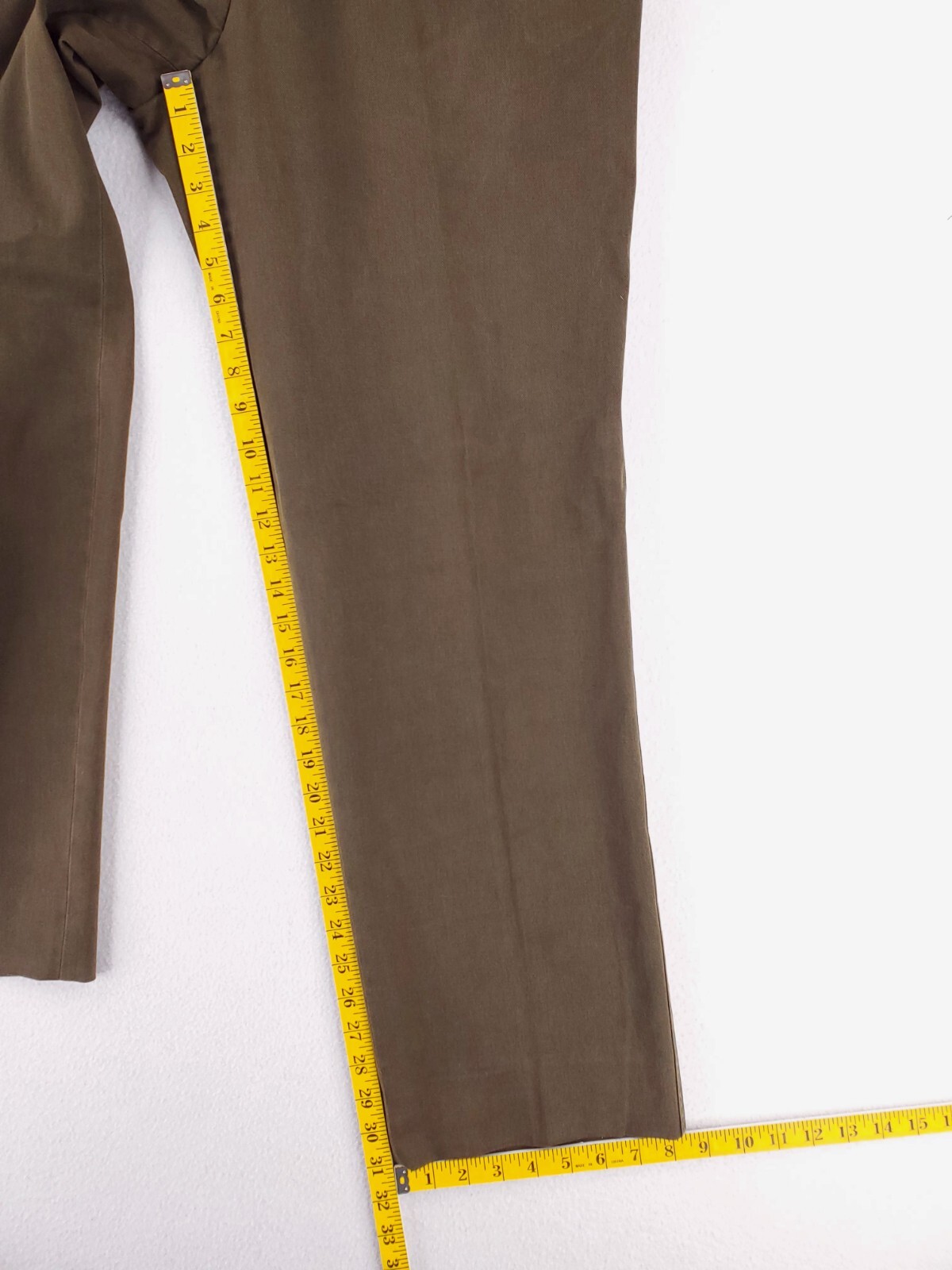 Hiltl Pants Mens 36×32 Green ZE500 Classic Straight Flat Front Khakis Chino